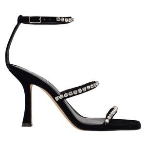 Marc Fisher Ltd. Women's Dezzi Rhinestone Strappy Sandals - Black 9.5M